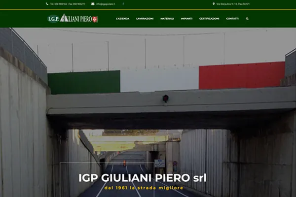 Home page del sito IGP Giuliani