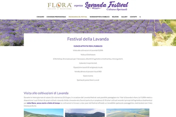 Home page del sito Lavanda Festival