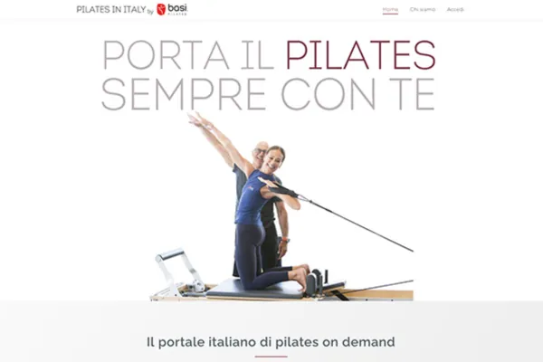 Home page del sito Pilates in Italy