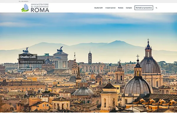 Home page del sito Studio Colli